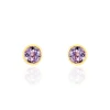 Histoire d'Or Boucles D'oreilles Puces Parmeclos Or Jaune Amethyste Best