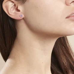 Histoire d'Or Boucles D'oreilles Puces Parmeclos Or Jaune Amethyste Best