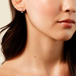 Histoire d'Or Boucles D'Oreilles Puces Porfirio Or Jaune Saphir Diamant Hot