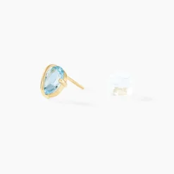 Histoire d'Or Boucles D'oreilles Puces Prudencia Or Jaune Topaze or jaune topaze bleue Online