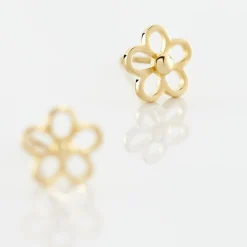 Histoire d'Or Boucles D'oreilles Puces Philine Fleur Or Jaune Sale