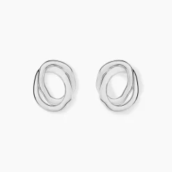 Histoire d'Or Boucles D'Oreilles Puces Paros Argent Blanc Clearance