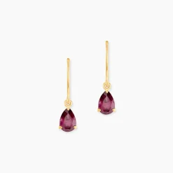 Histoire d'Or Boucles D'oreilles Puces Rhodolite Kayline Or Jaune Rhodolite Outlet