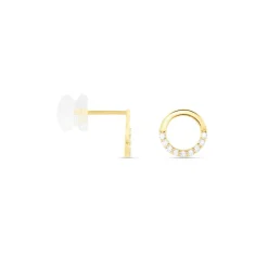 Histoire d'Or Boucles D'oreilles Puces Rimya Or Jaune Oxyde De Zirconium Outlet