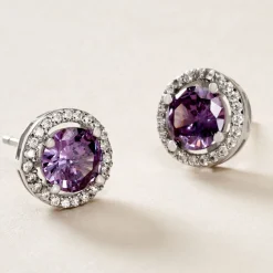 Histoire d'Or Boucles D'oreilles Puces Rio argent blanc oxyde New