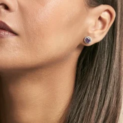 Histoire d'Or Boucles D'oreilles Puces Rio argent blanc oxyde New