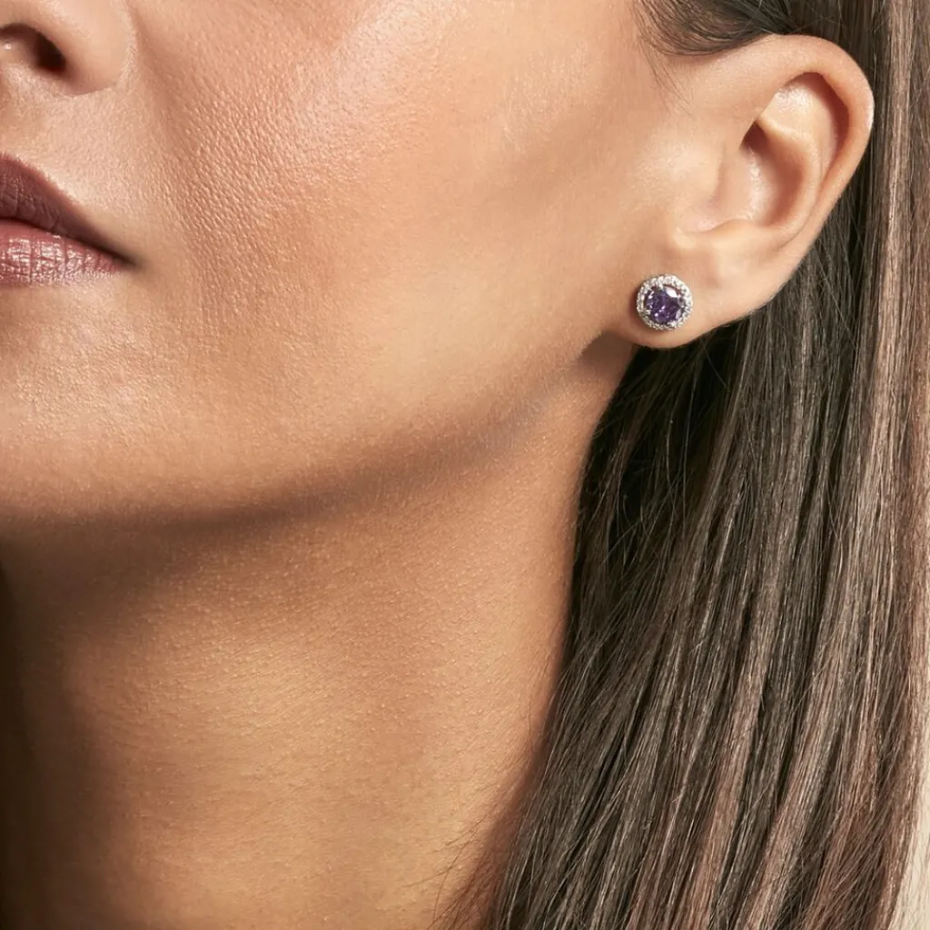 Histoire d'Or Boucles D'oreilles Puces Rio argent blanc oxyde New