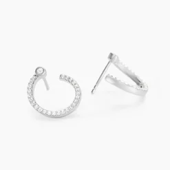 Histoire d'Or Boucles D'oreilles Puces Raffaela Argent Blanc Oxyde De Zirconium Best