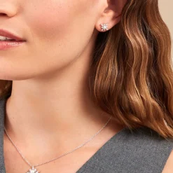 Histoire d'Or Boucles D'oreilles Puces Rhoda Argent Blanc Perle De Culture Oxyde