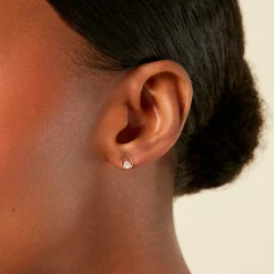 Histoire d'Or Boucles D'Oreilles Puces Rafiqa Or Jaune Oxyde De Zirconium Outlet