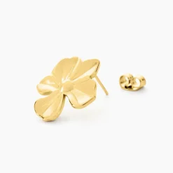 Histoire d'Or Boucles D'oreilles Puces Rahima Acier Jaune Outlet