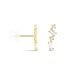 Histoire d'Or Boucles D'oreilles Puces Renita Or Jaune Oxyde De Zirconium
