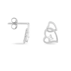 Histoire d'Or Boucles D'oreilles Puces Roma Argent Blanc Oxyde De Zirconium Hot