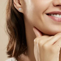 Histoire d'Or Boucles D'oreilles Puces Star Or Blanc Oxyde De Zirconium Outlet