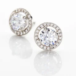 Histoire d'Or Boucles D'oreilles Puces Stelila Or Blanc Oxyde De Zirconium Hot