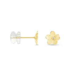 Histoire d'Or Boucles D'oreilles Puces Sakura Love Or Jaune Oxyde De Zirconium