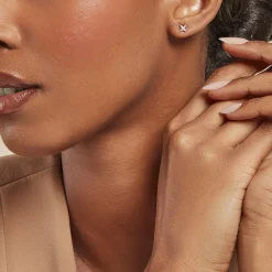 Histoire d'Or Boucles D'oreilles Puces Starlight Or Jaune Diamant Best