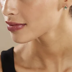 Histoire d'Or Boucles D'oreilles Puces Sagesse Or Jaune Emeraude Et Diamant Clearance