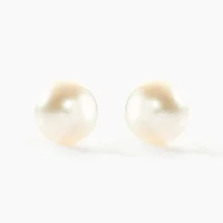 Histoire d'Or Boucles D'oreilles Puces Suki Or Jaune Perle De Culture Discount