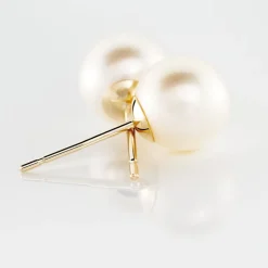 Histoire d'Or Boucles D'oreilles Puces Suki Or Jaune Perle De Culture Discount