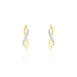 Histoire d'Or Boucles D'oreilles Puces Smina Or Jaune Diamant Outlet
