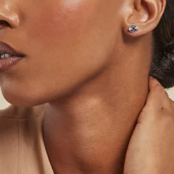 Histoire d'Or Boucles D'oreilles Puces Serafine Argent Lapis Lazuli Oxyde