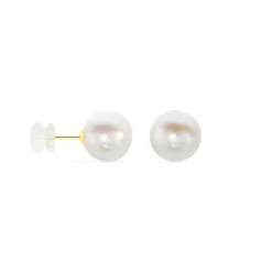Histoire d'Or Boucles D'oreilles Puces Suki Or Jaune Perle De Culture New