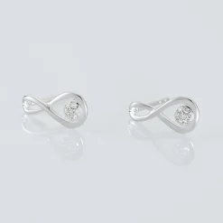 Histoire d'Or Boucles D'oreilles Puces Shaeen Or Blanc Diamant