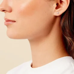 Histoire d'Or Boucles D'oreilles Puces Saya Argent Blanc Oxyde De Zirconium Online