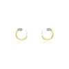 Histoire d'Or Boucles D'oreilles Puces Snake Or Jaune Diamant