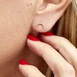 Histoire d'Or Boucles D'oreilles Puces Sergeline Or Jaune Sale