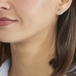 Histoire d'Or Boucles D'oreilles Puces Sherry Argent Blanc Discount