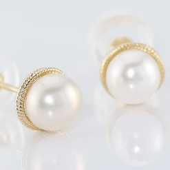 Histoire d'Or Boucles D'oreilles Puces Siera Or Jaune Perle De Culture Outlet