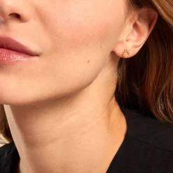 Histoire d'Or Boucles D'oreilles Puces Sunlight Or Jaune Sale