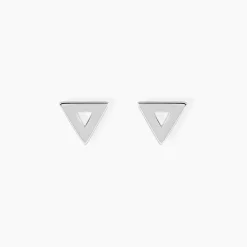 Histoire d'Or Boucles D'oreilles Puces Severine Argent Blanc
