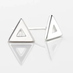 Histoire d'Or Boucles D'oreilles Puces Severine Argent Blanc