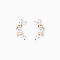 Histoire d'Or Boucles D'Oreilles Puces Sparkle Or Jaune Oxyde De Zirconium Best