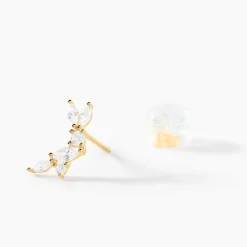 Histoire d'Or Boucles D'Oreilles Puces Sparkle Or Jaune Oxyde De Zirconium Best