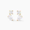 Histoire d'Or Boucles D'oreilles Puces Shiny Garden Or Jaune Oxyde De Zirconium Clearance