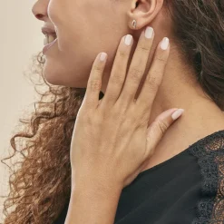 Histoire d'Or Boucles D'oreilles Puces Smeralda or jaune diamant