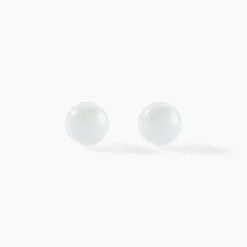 Histoire d'Or Boucles D'oreilles Puces Solene Argent Blanc Céramique argent blanc céramique blanche Clearance