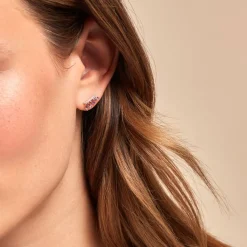 Histoire d'Or Boucles D'oreilles Puces Tiara Or Jaune Améthyste Oxyde De Zirconium or jaune améthyste violet