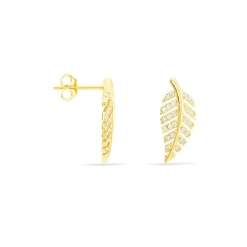 Histoire d'Or Boucles D'oreilles Puces Tourkia Or Jaune Oxyde De Zirconium Sale