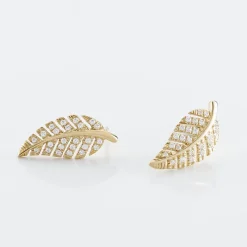 Histoire d'Or Boucles D'oreilles Puces Tourkia Or Jaune Oxyde De Zirconium Sale