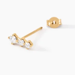 Histoire d'Or Boucles D'oreilles Puces Tryphena Or Jaune Diamant Synthétique Online