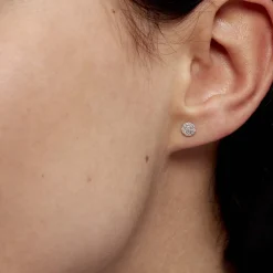 Histoire d'Or Boucles D'oreilles Puces Teani or blanc diamant Sale