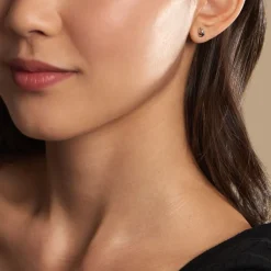 Histoire d'Or Boucles D'oreilles Puces Tameka Or Bicolore Saphir Diamant Sale