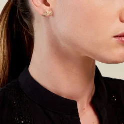 Histoire d'Or Boucles D'oreilles Puces Tylia Plaqué Or Doré Discount