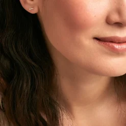 Histoire d'Or Boucles D'oreilles Puces Tria Or Jaune Oxyde De Zirconium Best