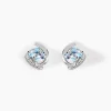 Histoire d'Or Boucles D'oreilles Puces Tya Or Blanc Topaze Et Oxyde De Zirconium Discount